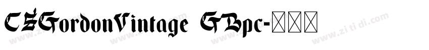 CSGordonVintage GBpc字体转换